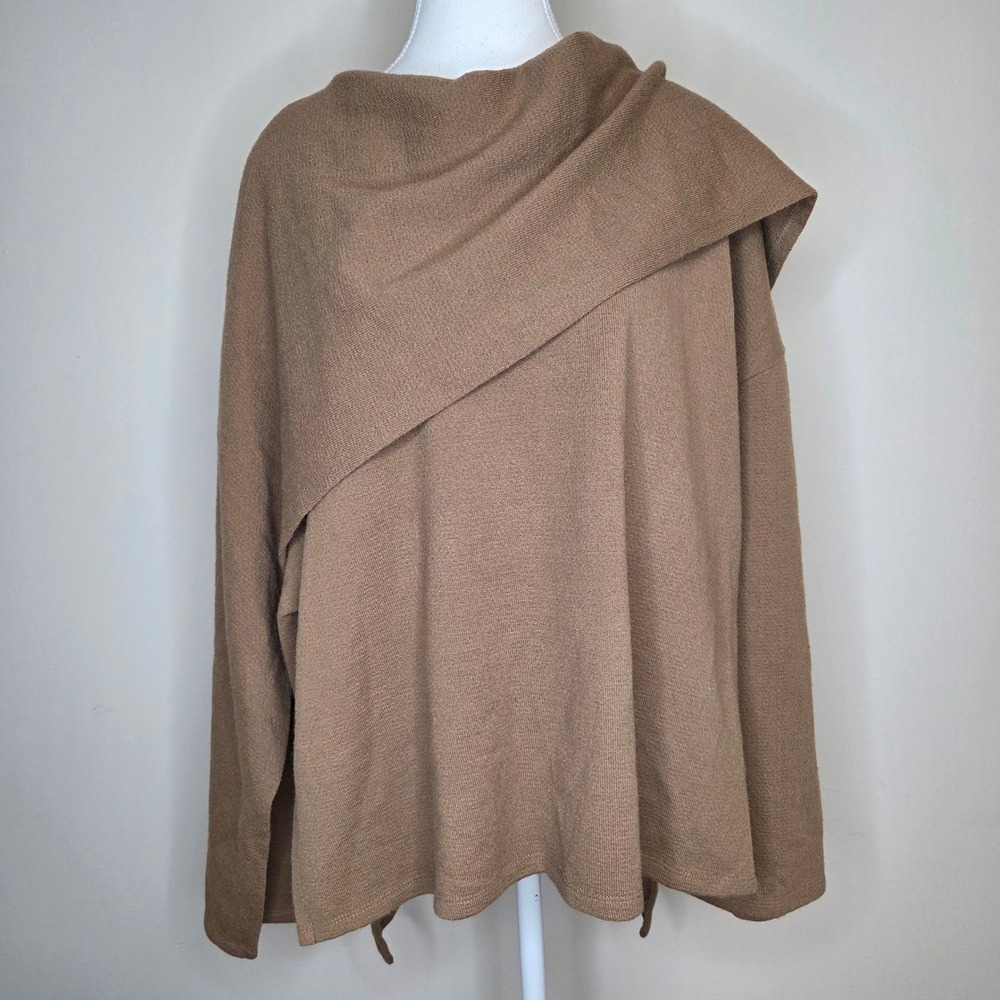 Zara Camel Brown Cowl Neck Sweater